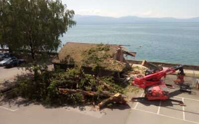 Tempête sur St Prex. Le local a été frappé